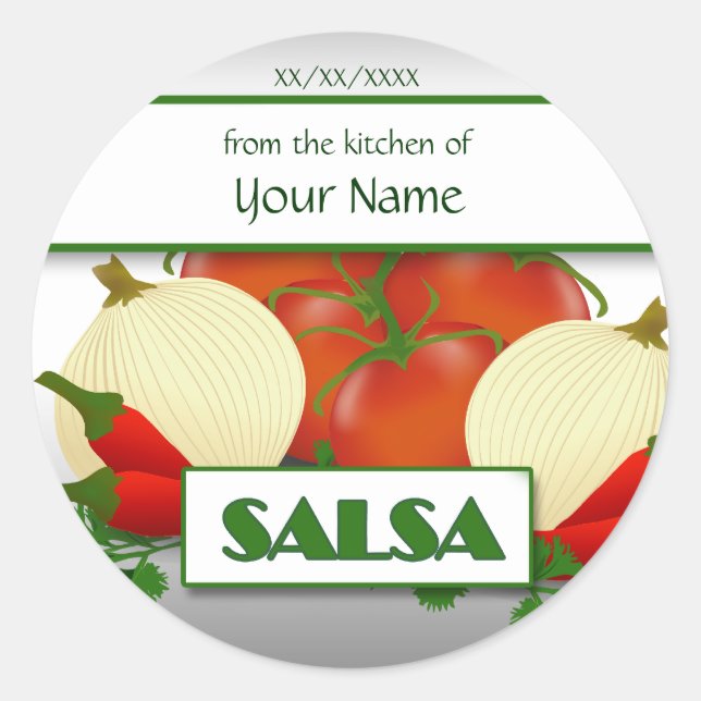 Etiqueta de Pegatina de Personalizado de Salsa Can (Anverso)