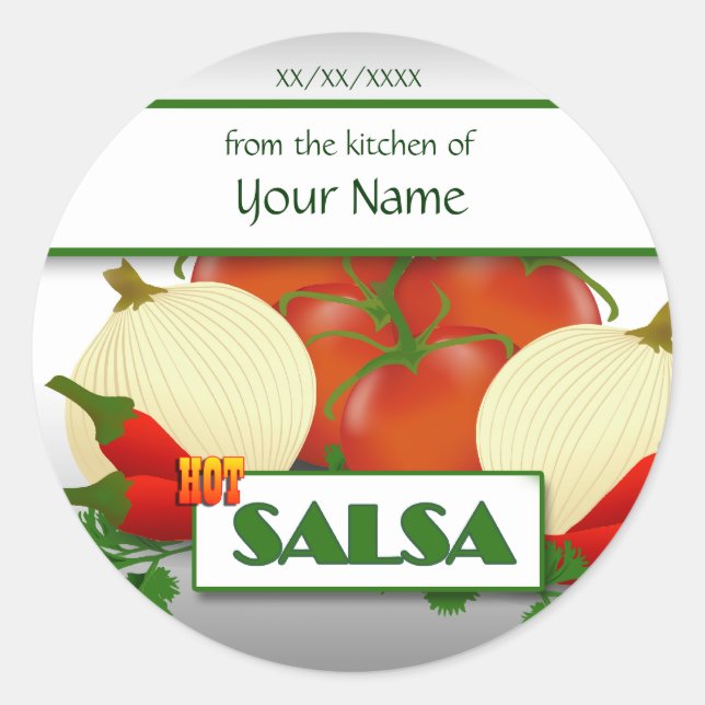 Etiqueta de Pegatina de Personalizado de salsas ca (Anverso)