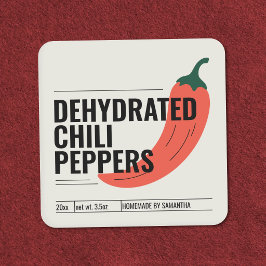 Etiqueta de Pegatina de Pimientos Chili Deshidrata