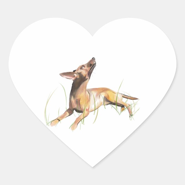 Etiqueta de Pegatina de Pinscher Miniatura (Anverso)