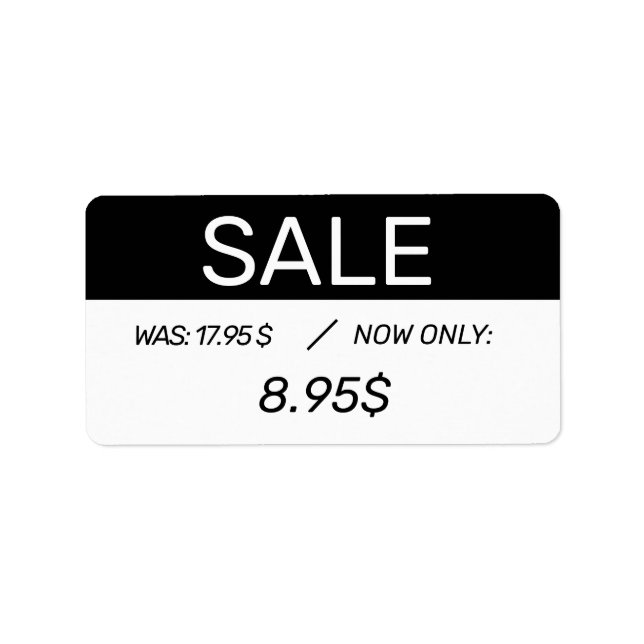 Etiqueta de Pegatina de precio de descuento (Frente)