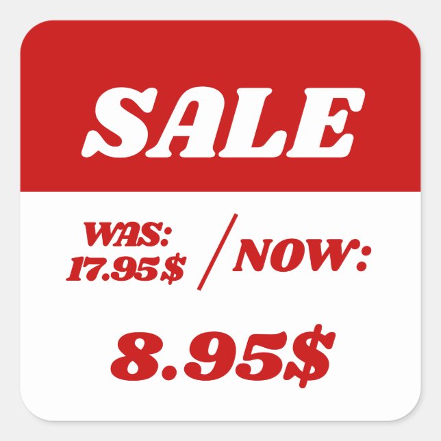Etiqueta de Pegatina de precio de descuento (Anverso)