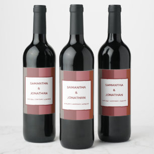 Etiqueta de Pegatina de vino Bauhaus Striped Custo