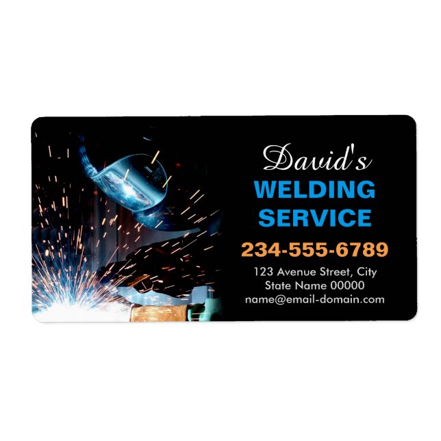 Etiqueta de Pegatina del contratista de soldadura  (Frente)