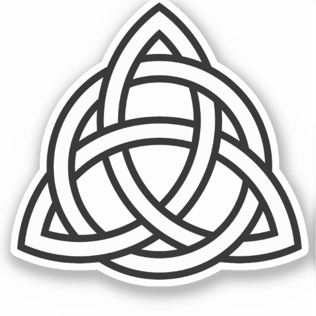 Etiqueta de Pegatina del símbolo del triquetra de  (Anverso)