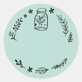 Etiqueta de pegatina en blanco para tarro / especi