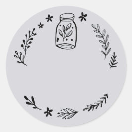 Etiqueta de pegatina en blanco para tarro / especi