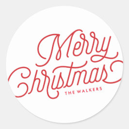 Etiqueta de Pegatina navideña de guión navideño