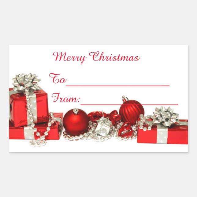 Etiqueta de Pegatina navideño (Anverso)