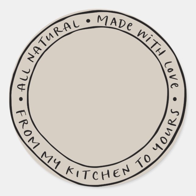 Etiqueta de Pegatina Orgánico Natural Jar / Spice (Anverso)