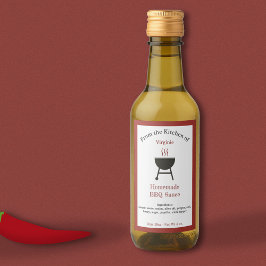 Etiqueta de Pegatina para Botella de Salsa Barbaco