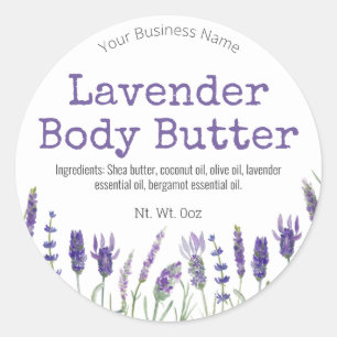 Etiqueta De pegatina Para La Mantequilla De Lavand