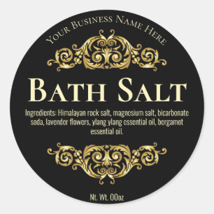 Etiqueta De pegatina Para La Sal De Baño Hecha A M