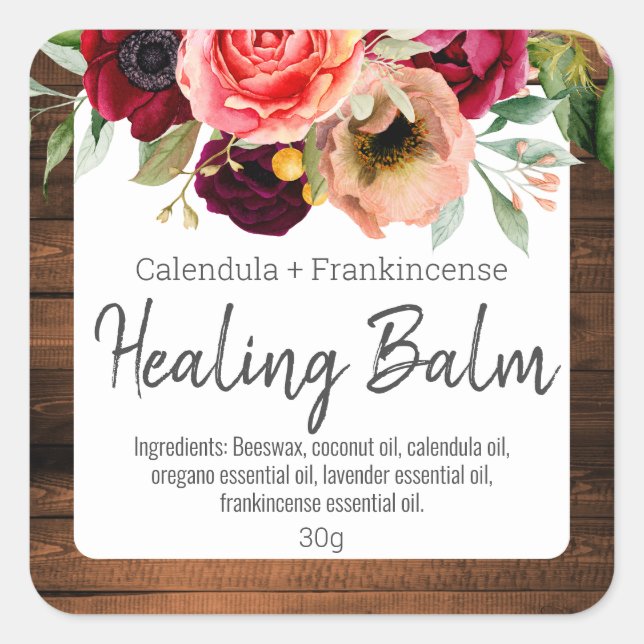 Etiqueta De pegatina Para La Salva De Sanación Cas (Anverso)