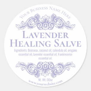 Etiqueta De pegatina Para Salve Sanadora De Lavand