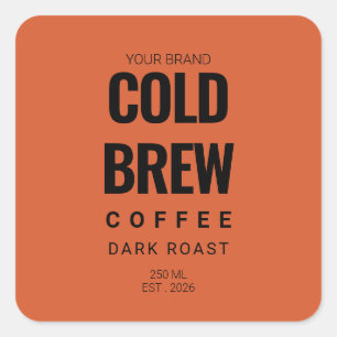 Etiqueta de pegatina personalizada para café Cold