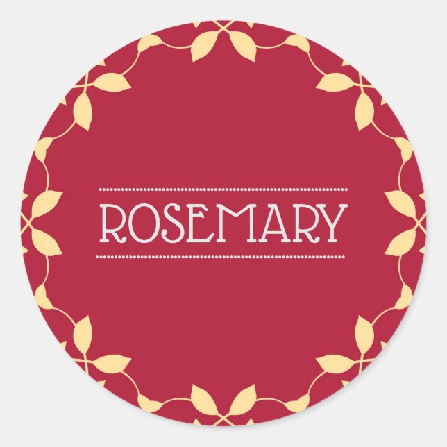 Etiqueta de Pegatina Rosemary Spice Jar (Anverso)