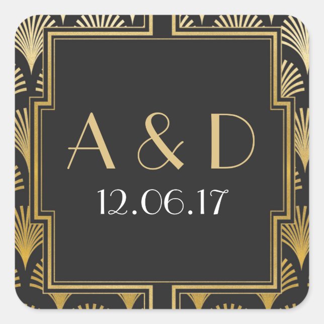 Etiqueta de Pegatinas redondos de Black & Gold Art (Anverso)