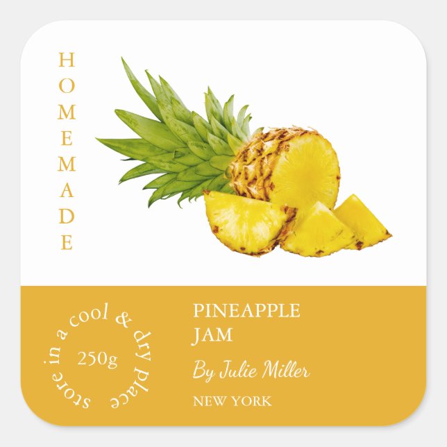 Etiqueta de pequeña empresa de piña (Anverso)