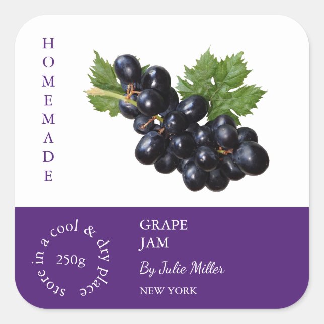 Etiqueta de pequeña empresa de uva (Anverso)