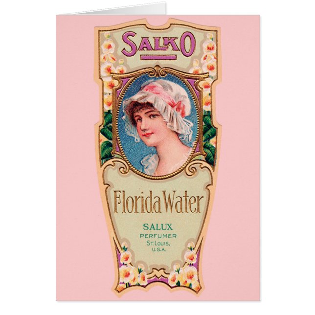 Etiqueta de perfume de agua de Salko Florida (Frente)