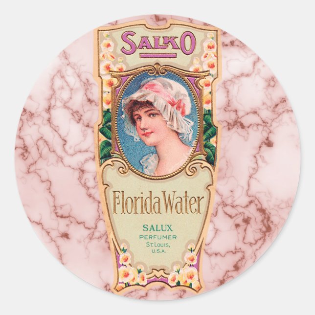Etiqueta de perfume de agua de Salko Florida (Anverso)