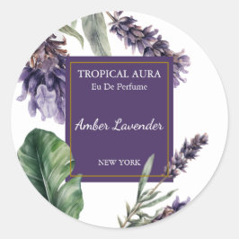 Etiqueta de perfume de lavanda