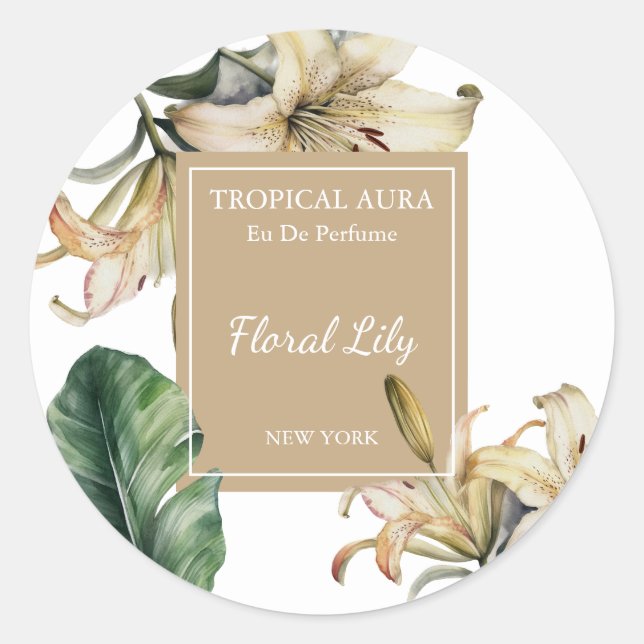 Etiqueta de perfume de lirio (Anverso)