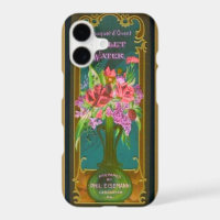 Etiqueta de perfume floral victoriano francés vint