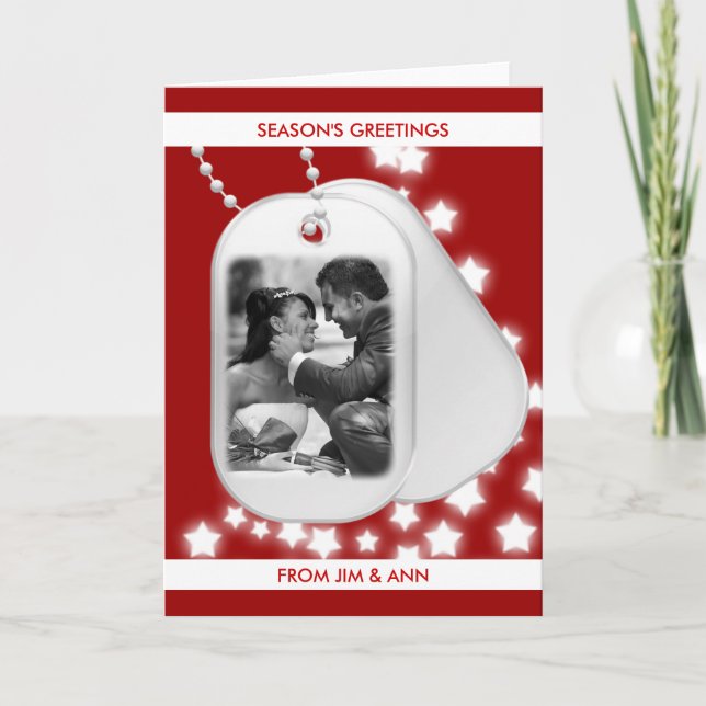 Etiqueta de perro con tarjeta de felicitación de t (Anverso)