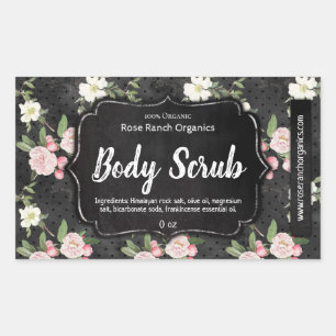 Etiqueta de personalizable Body Scrub para empresa