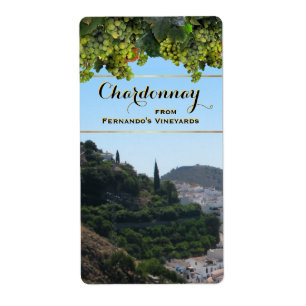 Etiqueta de personalizable Chardonnay Wine