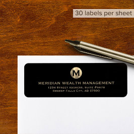 Etiqueta de personalizable Monograma Financiero