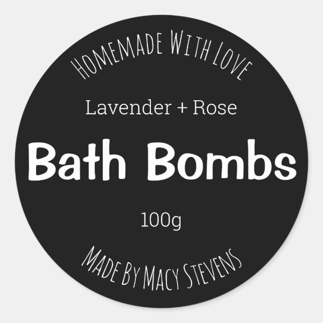 Etiqueta De personalizable Para Bombas De Baño (Anverso)