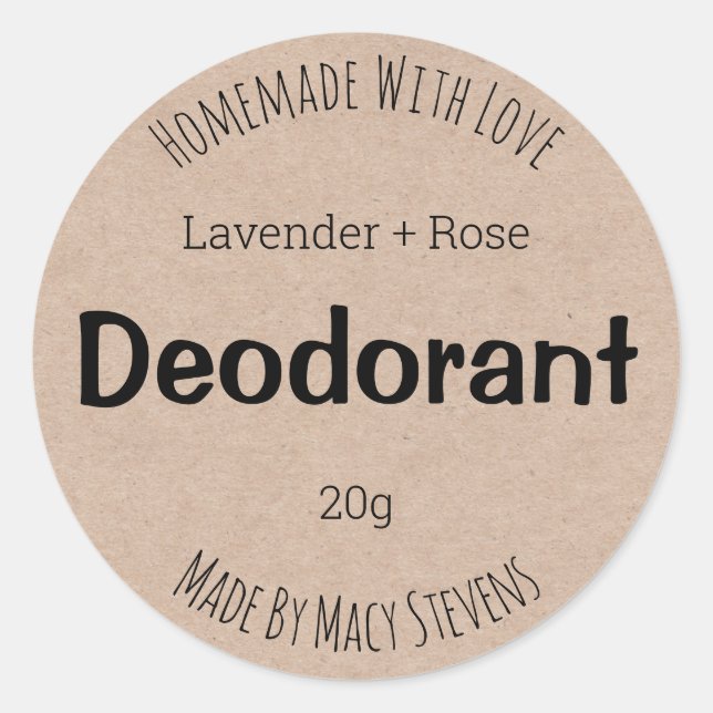 Etiqueta De personalizable Para Deodorant (Anverso)
