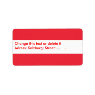 Etiqueta de personalizado con bandera de Austria