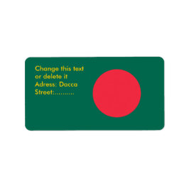 Etiqueta de personalizado con bandera de Banglades