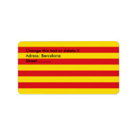 Etiqueta de personalizado con bandera de Cataluña