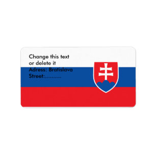 Etiqueta de personalizado con bandera de Eslovaqui
