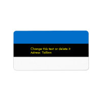 Etiqueta de personalizado con bandera de Estonia