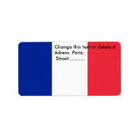 Etiqueta de personalizado con bandera de Francia