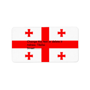 Etiqueta de personalizado con bandera de Georgia