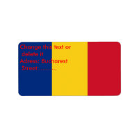 Etiqueta de personalizado con bandera de Rumanía
