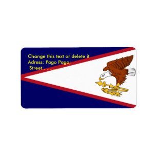 Etiqueta de personalizado con bandera de Samoa Ame