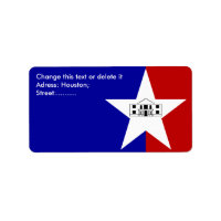 Etiqueta de personalizado con bandera de San Anton
