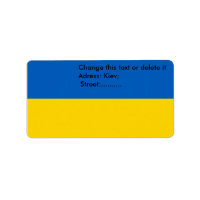 Etiqueta de personalizado con bandera de Ucrania
