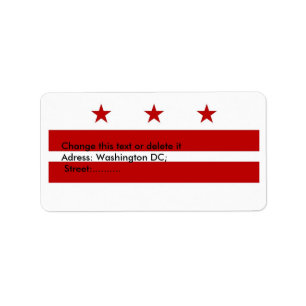 Etiqueta de personalizado con bandera de Washingto