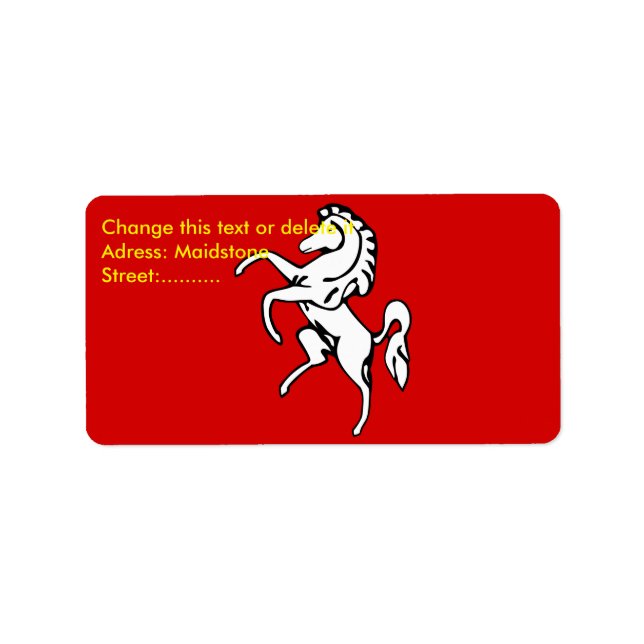 Etiqueta de personalizado con bandera del condado  (Frente)