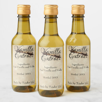 Etiqueta de Personalizado de extracción de vainill