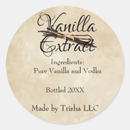 Etiqueta de Personalizado de extracción de vainill